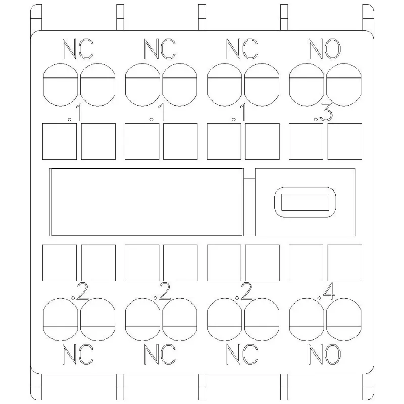 Siemens SIRIUS palīgkontaktu bloks 1NO+3NC, priekšējā montāža, skrūvju spailes, 3RH2911-2HA13
