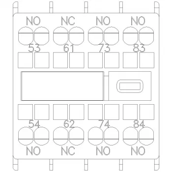Siemens SIRIUS palīgkontaktu bloks 3NO+1NC, priekšējā montāža 3RH2911-2XA31-0MA0