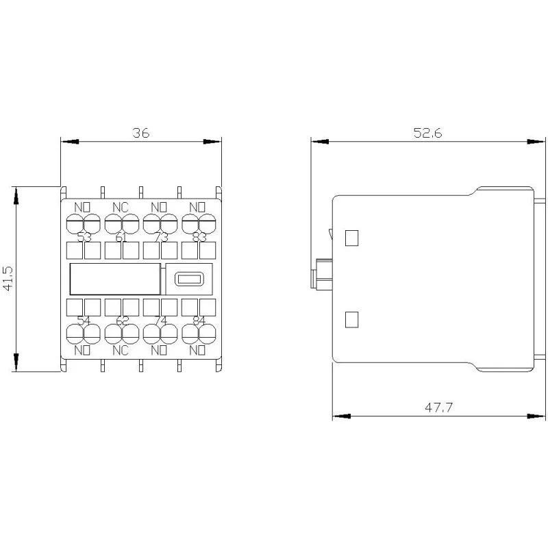 Siemens SIRIUS palīgkontaktu bloks 3NO+1NC, priekšējā montāža 3RH2911-2XA31-0MA0