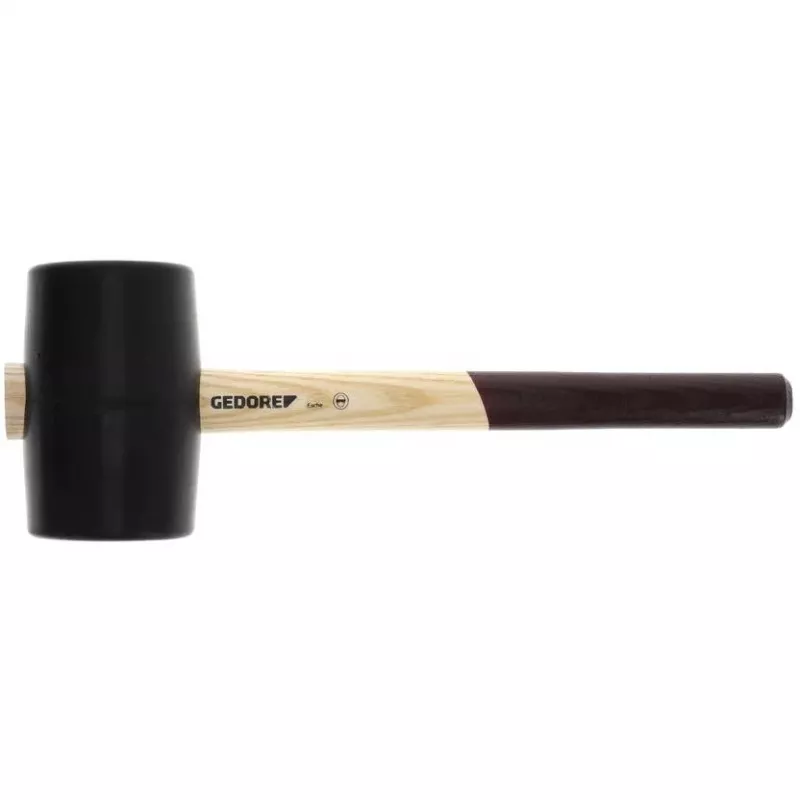 Gedore 226 E-4 gumijas āmurs 380 mm, melna gumijas galva, oša koka rokturis 8826070
