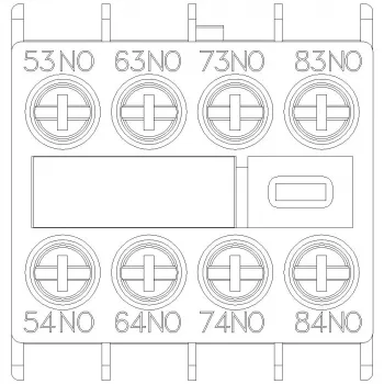 Siemens 3RH2911-1XA40-0MA0 palīgkontaktu bloks, 4 NO, skrūvju spailes, sānu montāža SIRIUS 3RH2/3RT2