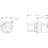 Siemens SIRIUS ACT pārslēga slēdža priekšējais elements, plastmasa, zaļš, 22 mm, 2 pozīcijas, O-I, fiksējošs 3SU1002-2BF40-0AA0