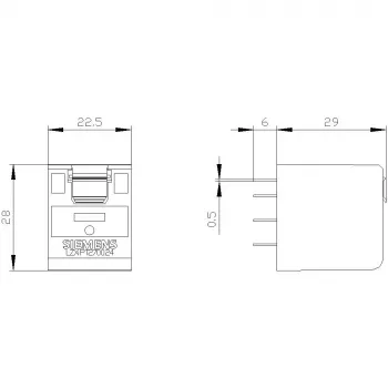 Siemens spraudņa relejs 24VDC 2W LZX:PT270024