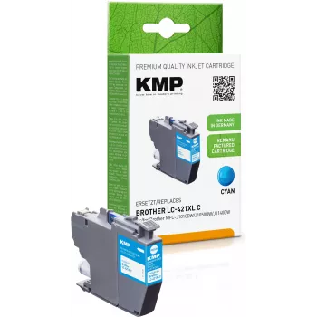 KMP pārstrādāta zilā tintes kasetne Brother MFC-J1010DW (LC421XLC, 500 lappuses, 7 ml) 1548,4003