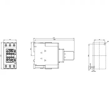 SIEMENS SIRIUS 3RT20 jaudas kontaktors, 37 kW, 72 A, 3 polu, 24 V AC spole, 2 NO + 2 NC palīgkontakti 3RT20381AD04