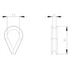 Siemens SIRIUS 3SE7 troses cilpa, cinkots tērauds, 4 gab. (3SE7930-1AD)