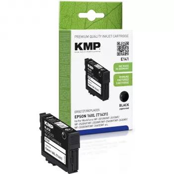 KMP E141 melnā saderīgā tintes kasetne Epson WorkForce (14 ml, augsta ražība) 1621,4001