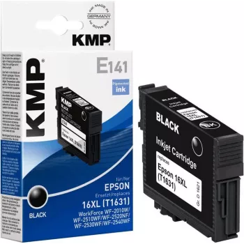 KMP E141 melnā saderīgā tintes kasetne Epson WorkForce (14 ml, augsta ražība) 1621,4001