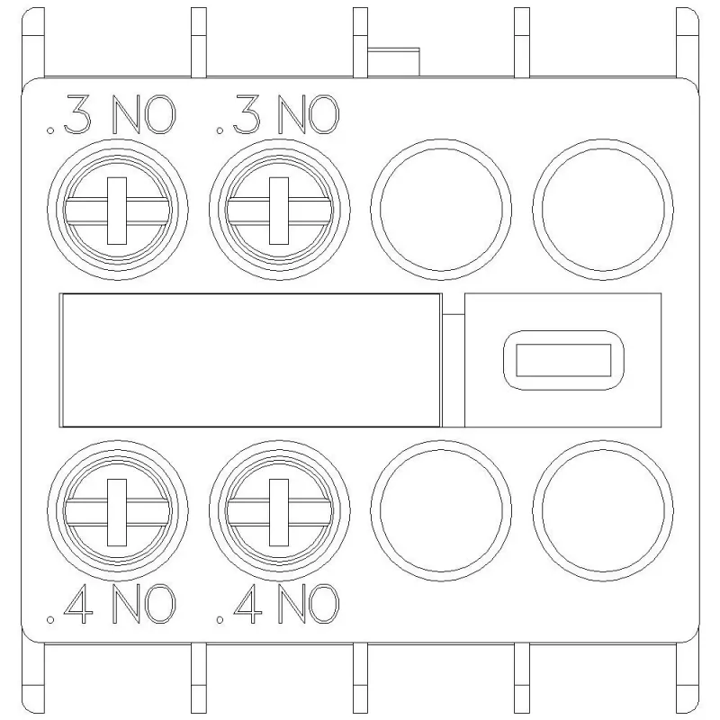 Siemens palīgkontaktu bloks 3RH2911-1HA20, 2 NO, priekšējā montāža, skrūvju spailes