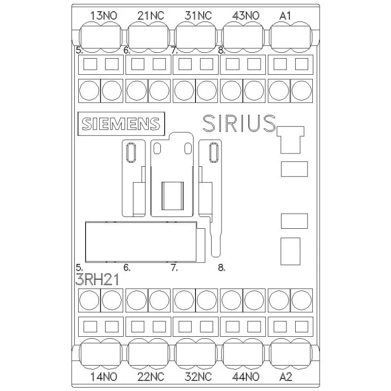 Siemens SIRIUS 3RH2 palīgkontaktors 3RH2122-2AP60, 4 polu, 2NO+2NC, 230V AC spole, skrūvju spailes