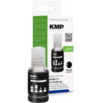 KMP 1649,1001 melnās tintes pudele, saderīga ar Epson 111 (T03M140)