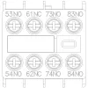 Siemens 3RH2911-1XA31-0MA0 palīgkontaktu bloks, 3NO+1NC, priekšējā montāža, skrūvju spailes