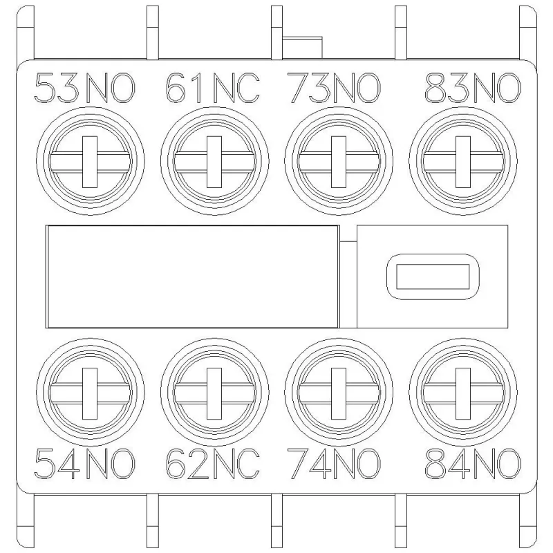 Siemens 3RH2911-1XA31-0MA0 palīgkontaktu bloks, 3NO+1NC, priekšējā montāža, skrūvju spailes