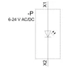 Siemens SIRIUS ACT LED modulis ar integrētu LED, AC/DC 6-24V, dzeltens (3SU14011BG301AA0)