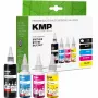 KMP PRINTTECHNIK uzpildes tintes komplekts Brother BTD180BK/C/M/Y - melna 110ml, ciāna/magenta/dzeltena 50ml katrs (saderīgs) 1555,0005