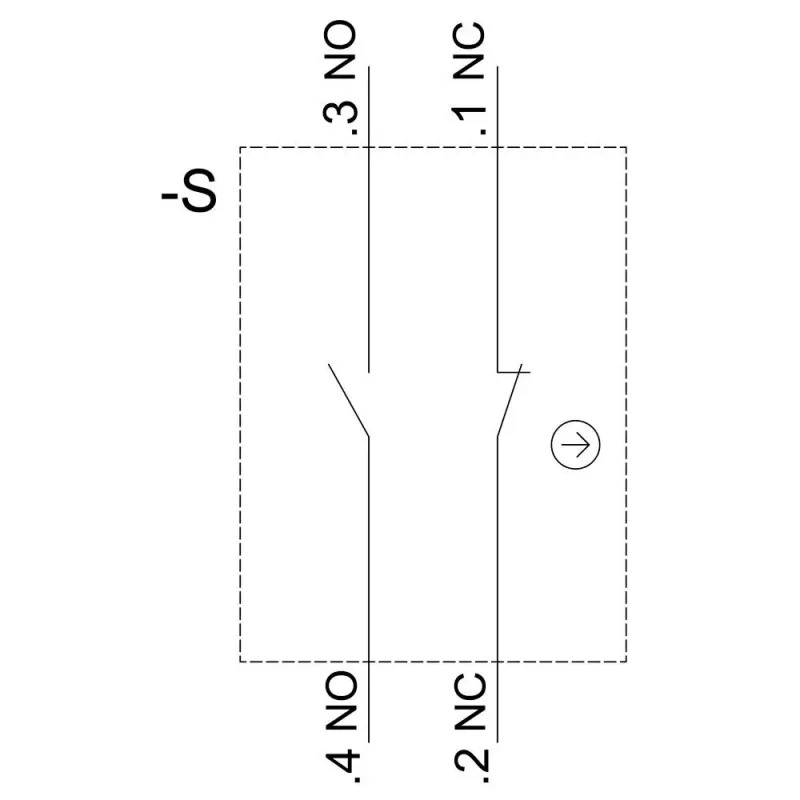 SIEMENS SIRIUS ACT kontaktu modulis 3SU1400-1AA10-3FA0, 1NO+1NC, skrūvju spailes