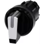 Siemens SIRIUS ACT selektora slēdža priekšējais elements, plastmasa, balts, 2 pozīcijas, fiksējošs, 22mm 3SU1002-2BP60-0AA0