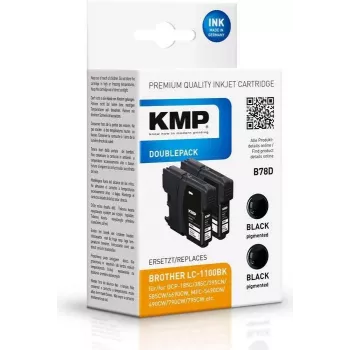 KMP Brother DCP-185C/385C/395CN/585CW/6690CW, MFC-5490CN/490CW/790CW/795CW/5890CN/5895CW/990CW/6490CW/6890CDW, DCP-J715W, MFC-J615W (1522,4821) - Melna tintes kasetne