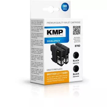 KMP Brother DCP-185C/385C/395CN/585CW/6690CW, MFC-5490CN/490CW/790CW/795CW/5890CN/5895CW/990CW/6490CW/6890CDW, DCP-J715W, MFC-J615W (1522,4821) - Melna tintes kasetne