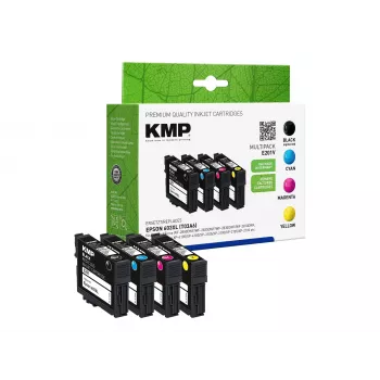 KMP MULTIPACK E201V - 4 gab. komplekts - melna, dzeltena, ciāna, fuksīna - saderīgas - tintes kasetnes (Epson 603XL alternatīva) (1650,4005)