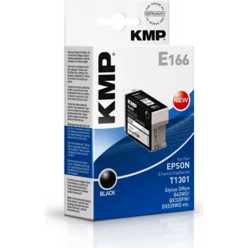 KMP E166 melna saderīga tintes kasetne Epson Stylus Office un WorkForce (25 ml, augsta raža, aizstāj T1301) 1618.4001