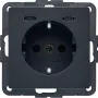 HAGER BERKER 48156086 Schuko kontaktligzda ar USB-C PD 20W lādētāju, polāri balta matēta