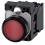 Siemens SIRIUS ACT apgaismota spiedpoga, komplekts, plastmasa, sarkana, 22mm, 1NO+1NC, 24V AC/DC LED 3SU1102-0AB20-1CA0