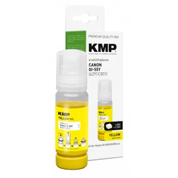 KMP uzpildes tintes pudele Canon GI-55Y dzeltena 70 ml 1587,5009
