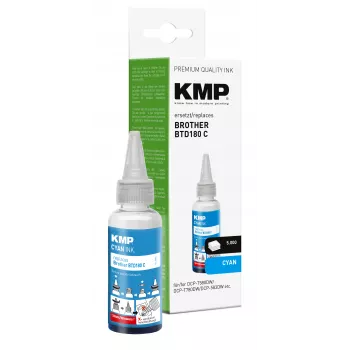 KMP uzpildes tinte Cyan 50 ml Brother BTD180C (1555,0003)