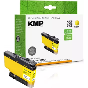 KMP dzeltena tintes kasetne, saderīga ar Brother LC-3239XLY (1543,4009)