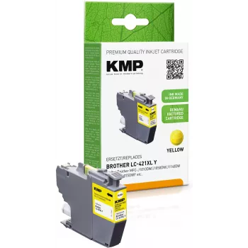 KMP Atjaunots Dzeltenais Tintes Kārtridžs Brother MFC-J1010DW (LC421XLY, 500 lappuses, 7 ml) 1548,4009