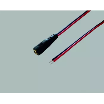 BKL Electronic 075159 zemsprieguma savienojuma kabelis DC 5,5 x 2,1 mm uz atvērtu galu 30 cm