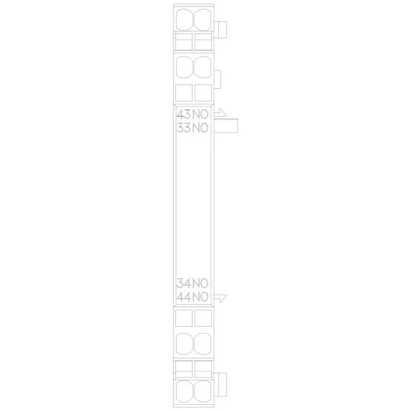 Siemens palīgkontaktu bloks 2 NO, sānu montāža 3RV2 automātiskiem slēdžiem S00/S0 - 3RV29012B