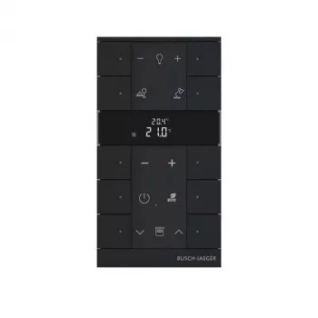 Busch-Jaeger telpas temperatūras regulators 10-kārtīgs, matēti melns SBR-F-10.0.11-885 (2CKA006220A0901)