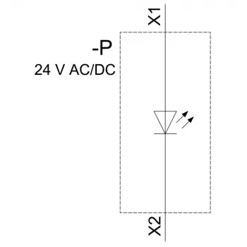 Siemens SIRIUS ACT LED modulis ar iebūvētu LED, zils, 24V AC/DC, skrūvju spaile, 22mm montāža 3SU14012BB501AA0