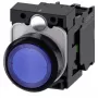 Siemens SIRIUS ACT apgaismota spiedpoga komplekts, plastmasa, zila, 1NO+1NC, 24V AC/DC LED 3SU1102-0AB50-1BA0