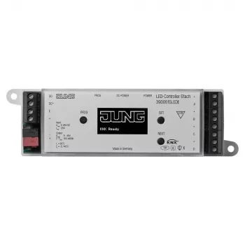JUNG KNX LED kontrolleris 5 kanālu DC 5-48V, DIN sliedei, Secure, 390051SLEDE