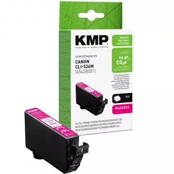 KMP magenta tintes kārtridžs, saderīgs ar Canon CLI-526 M (1513,4006)