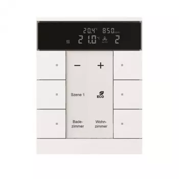 Busch-Jaeger telpas temperatūras regulators ar CO2 un mitruma sensoru, 6 kanālu, SBC/U6.0.11-84 (2CKA006330A0009)