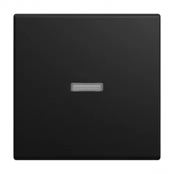Busch-Jaeger Busch-balance pārslēga taustiņš ar mazu caurspīdīgu vāciņu, melnā matētā krāsā 2CKA001731A4035