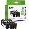 KMP 1637,4005 saderīgu tintes kasetņu komplekts Epson Workforce Pro WF-3720 sērijai - melna, ciāna, fuksīna, dzeltena (4 gab.) 1638,4005