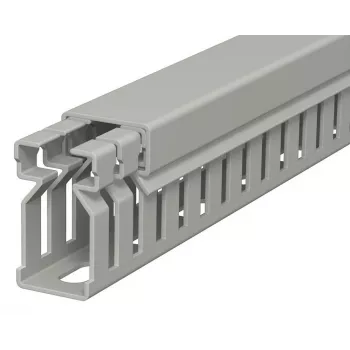 OBO BETTERMANN 6178003 vadu kanāls 2000x15x30 mm, pelēks PVC, ar spraugām