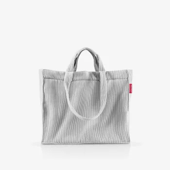 reisenthel Softshopper Cord pelēks plecu soma no poliestera 47x38,5 cm GR7084