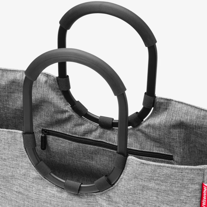 reisenthel loopshopper L iepirkumu grozs, Twist Silver, 25 L, alumīnija rāmis, poliesters OR7052