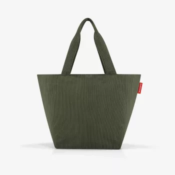 reisenthel Shopper M cord dark matcha iepirkumu soma ZS5057 - 15 litru ietilpība