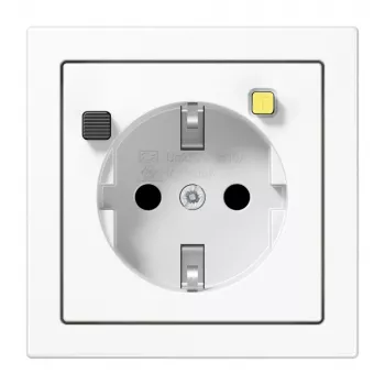 Jung LS5520.30WW FI-SCHUKO kontaktligzda ar RCD 30 mA, Alpu balta