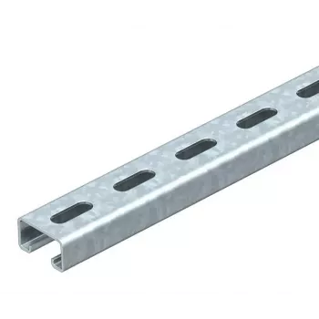 OBO Bettermann montāžas sliede C-profils 41x21 mm, perforēta, 2000 mm, karsti cinkots tērauds, spraugas platums 22 mm 1122933