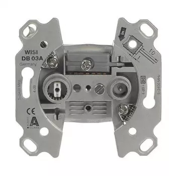 BUSCH-JAEGER 0230-102 antenas kontaktligzdas ieliktnis, 2 izejas, gala kontaktligzda, balts 2CKA000230A1554