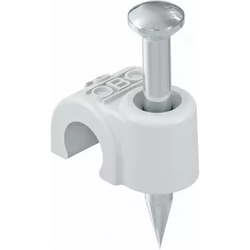 OBO Bettermann izolēta naglu skava 6-7 mm gaiši pelēka PP 200 gab (2227460)