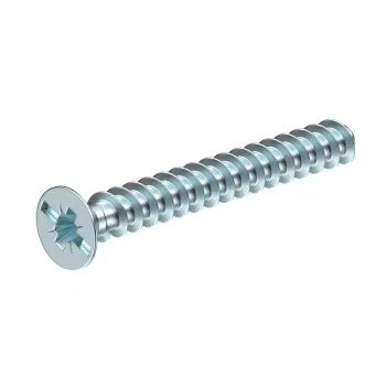 OBO Bettermann 2003271 ierīces skrūves M4 x 10 mm Pozidriv PZ1 ar plakano galvu, cinkota tērauda, 50 gab.